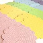 Pastel Rainbow Glitter Card Stock Scalloped..